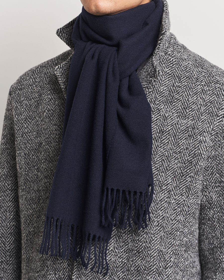 Uomini | GANT | GANT | Wool Scarf Evening Blue