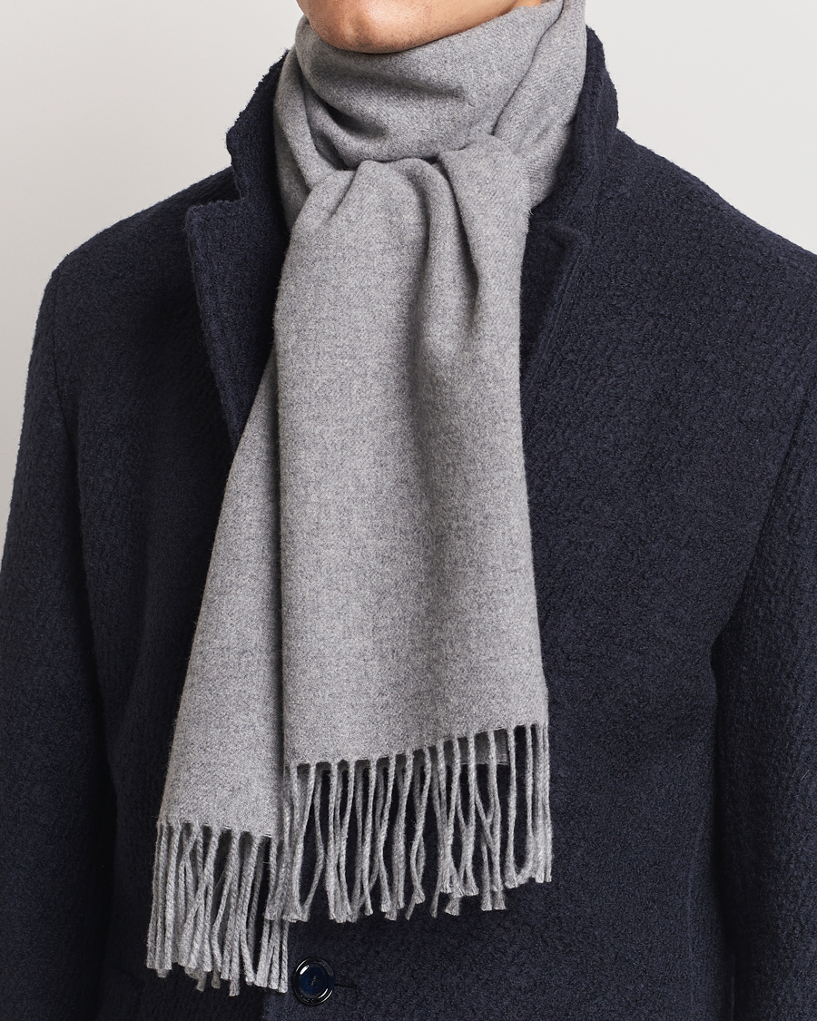 Uomini | GANT | GANT | Wool Scarf Grey Melange