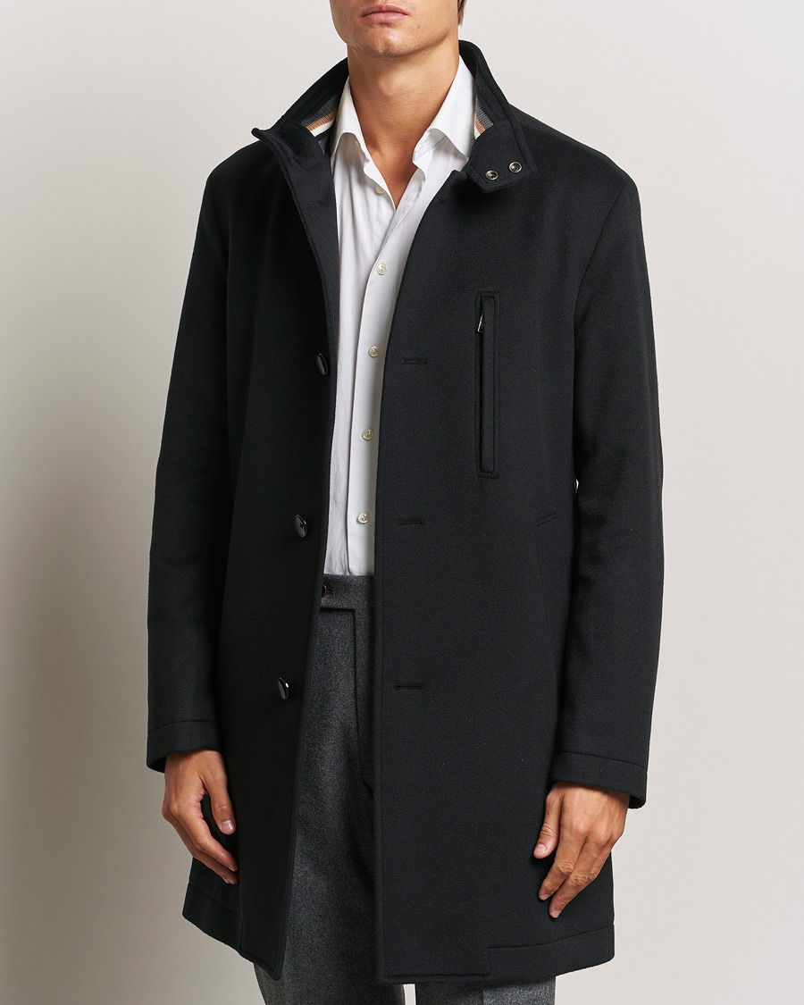 Uomini | Giacche primaverili | BOSS BLACK | Hyde Stand Up Collar Coat Black