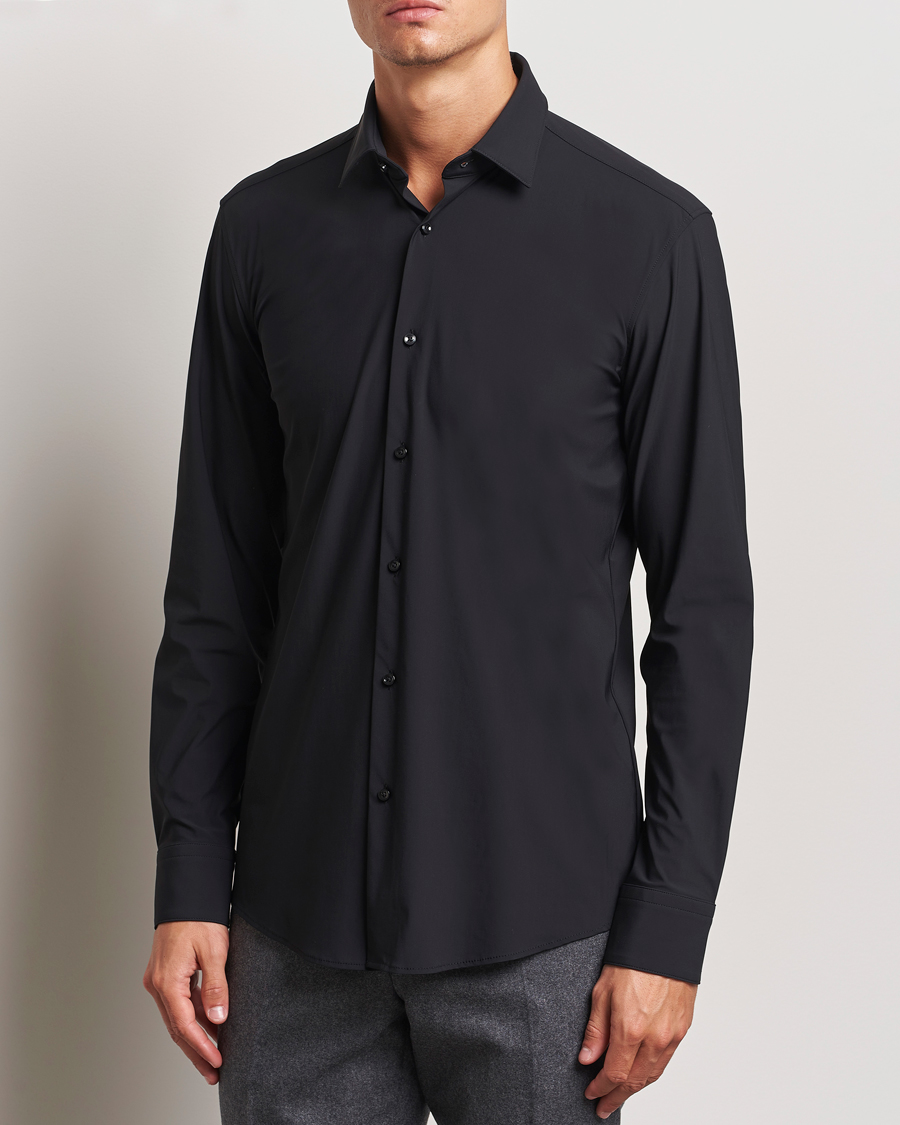 Uomini | BOSS | BOSS BLACK | Hank 4-Way Stretch Shirt Black