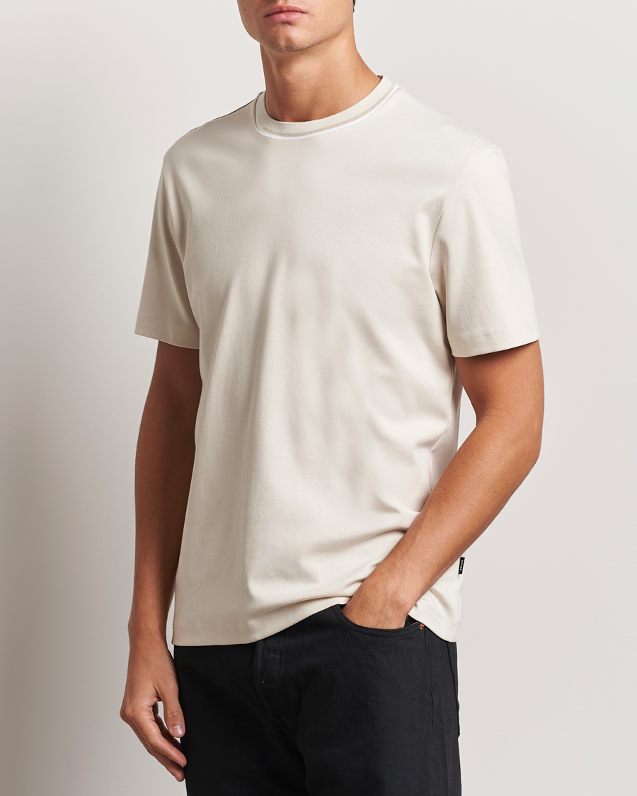 Uomini | T-Shirts | BOSS BLACK | Thompson Crew Neck T-Shirt Open White