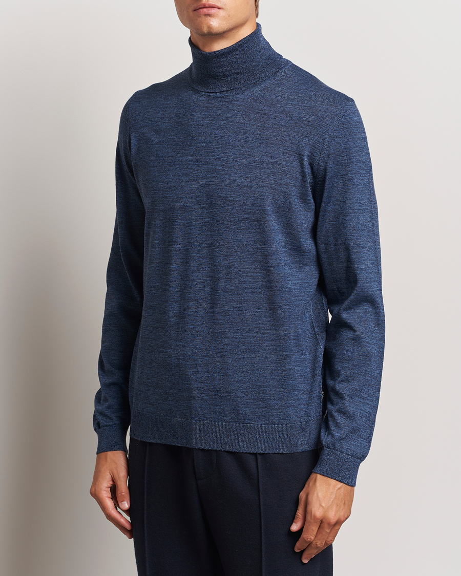 Uomini | BOSS BLACK | BOSS BLACK | Musso Merino Knitted Polo Bright Blue