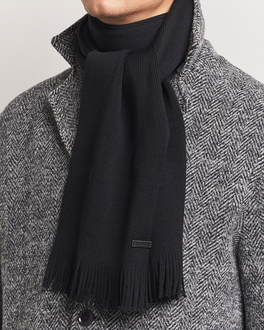 Uomini |  | BOSS BLACK | Albas Wool Scarf Black