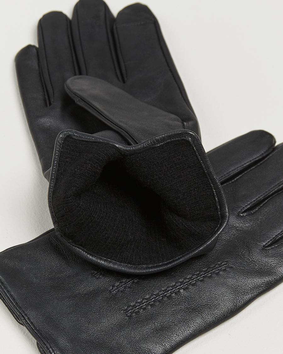 Uomini |  | BOSS BLACK | Hainz Leather Gloves Black