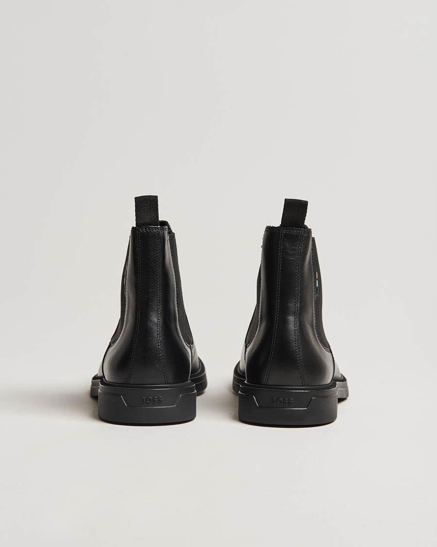 Uomini | BOSS BLACK Calev Leather Chelsea Boot Black | BOSS BLACK | Calev Leather Chelsea Boot Black