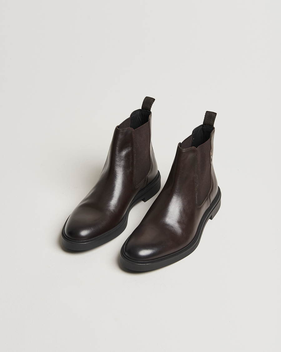 Uomini | Scarpe | BOSS BLACK | Calev Leather Chelsea Boot Dark Brown