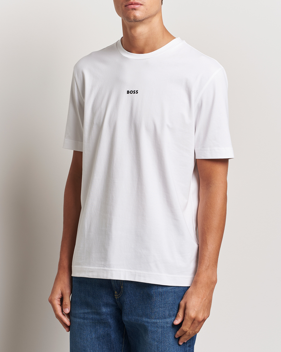 Uomini |  | BOSS ORANGE | Tchup Logo Crew Neck T-Shirt White