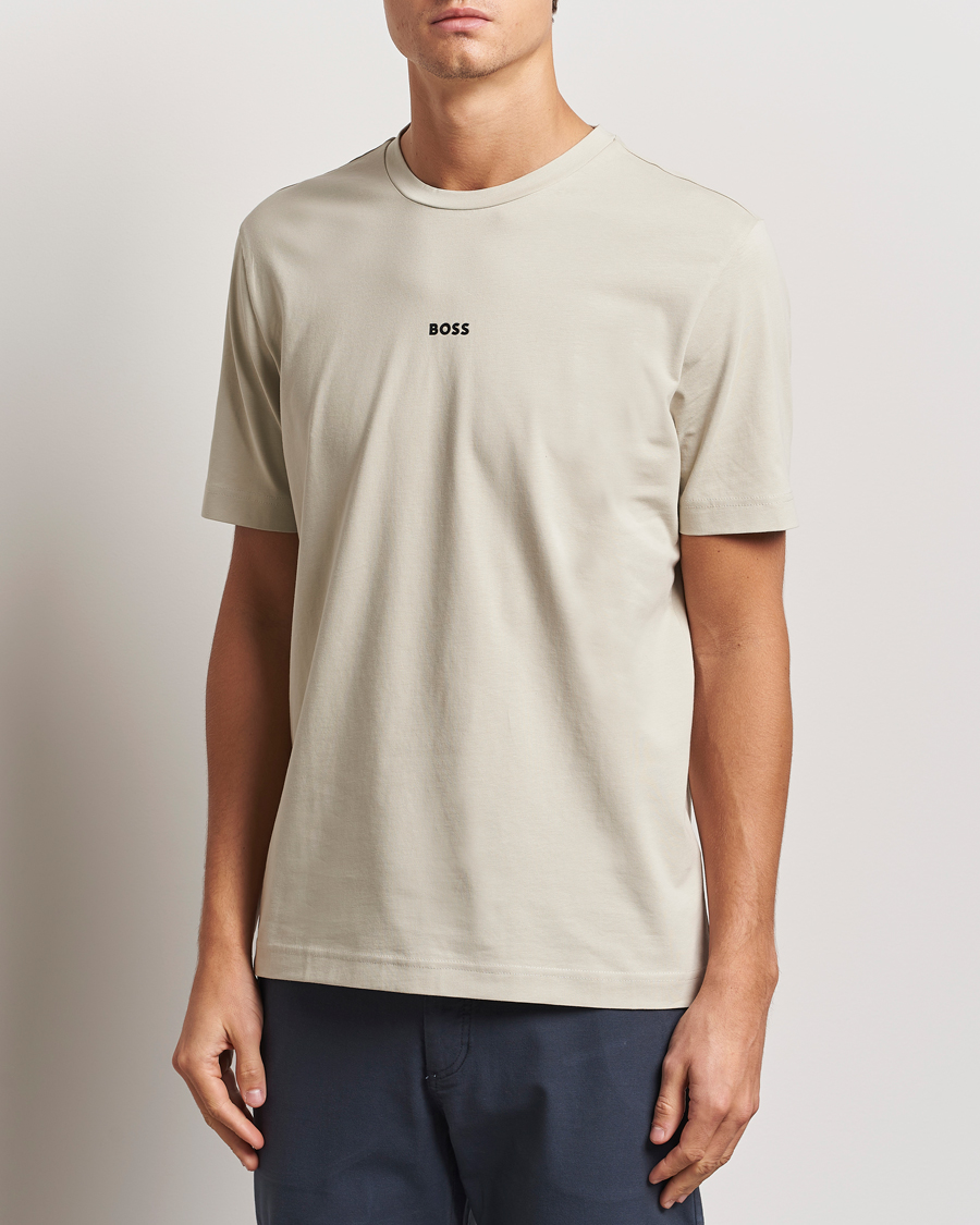 Uomini | T-Shirts | BOSS ORANGE | Tchup Logo Crew Neck T-Shirt Light Beige