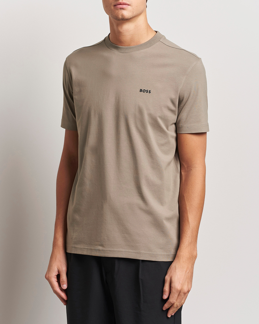 Uomini |  | BOSS GREEN | Logo Crew Neck T-Shirt Light Green