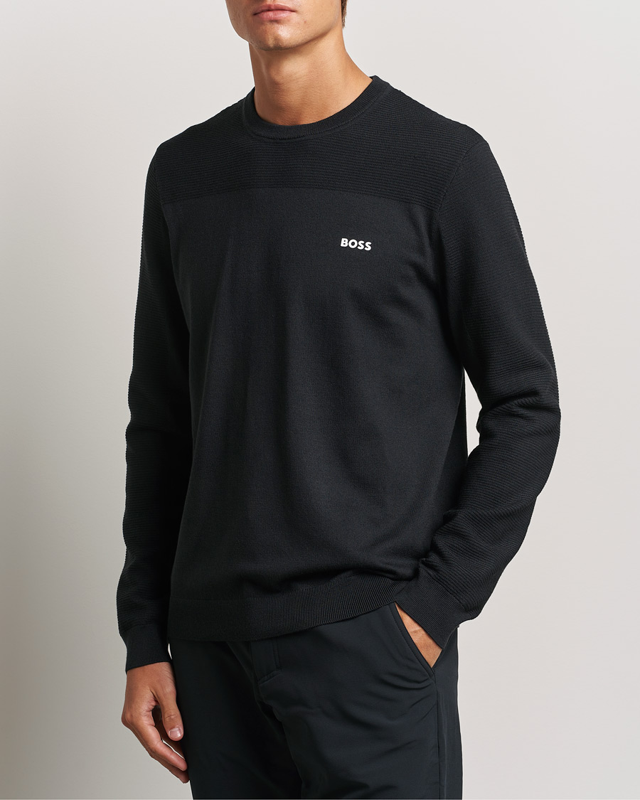 Uomini | Maglioni a maglia | BOSS GREEN | Momentum Knitted Crew Neck Dark Blue