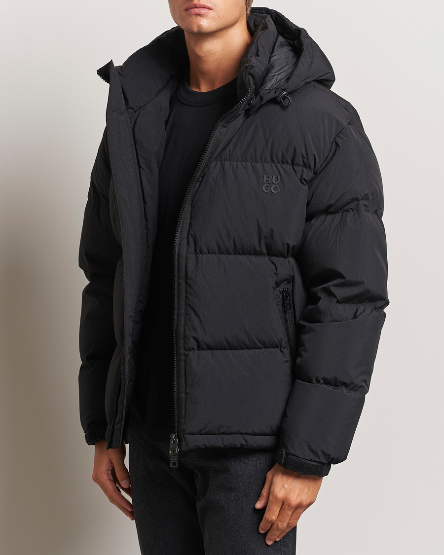 Uomini | Giacche | HUGO | Bironto Hooded Puffer Jacket Black