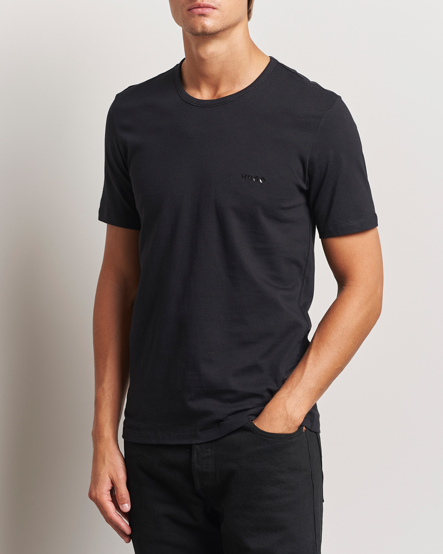 Uomini |  | HUGO | 3-Pack Crew Neck T-Shirt Black