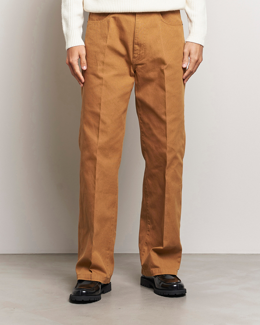 Uomini |  | Jeanerica | VM009 Vega Canvas Trousers Brown