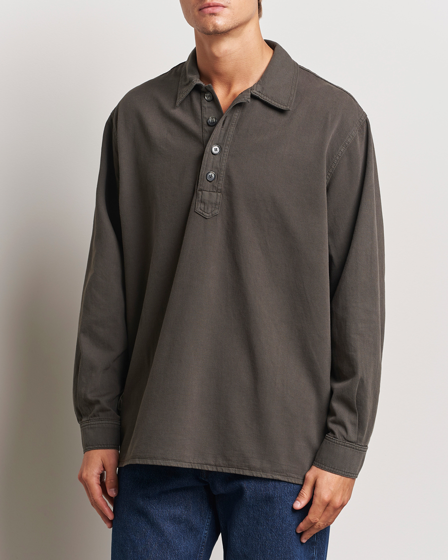 Uomini | Casual | Jeanerica | Lala Popover Shirt Warm Grey