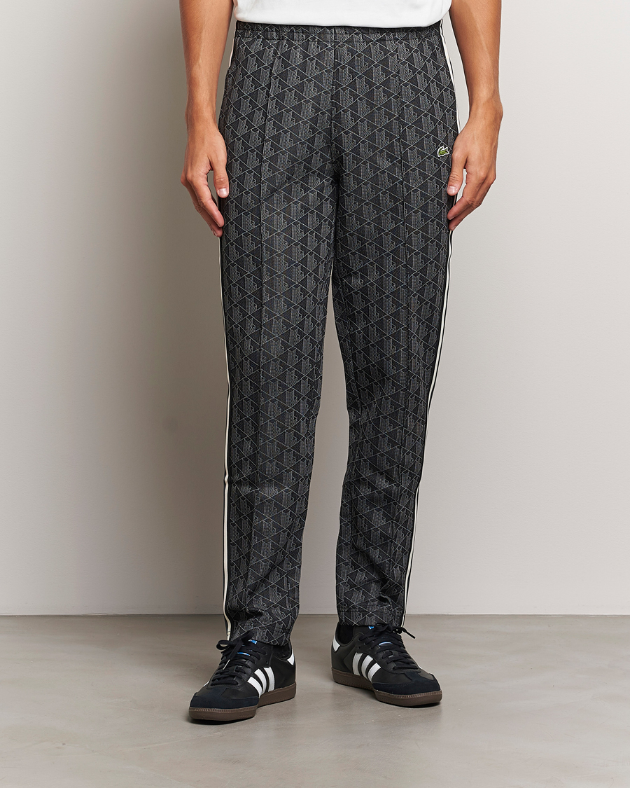 Uomini | Pantaloni | Lacoste | Monogram Track Pants Black/Graphite