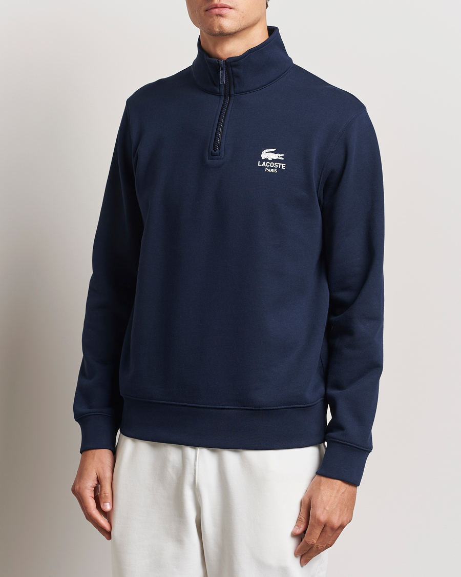 Uomini | Abbigliamento | Lacoste | Paris Half Zip Sweatshirt Navy