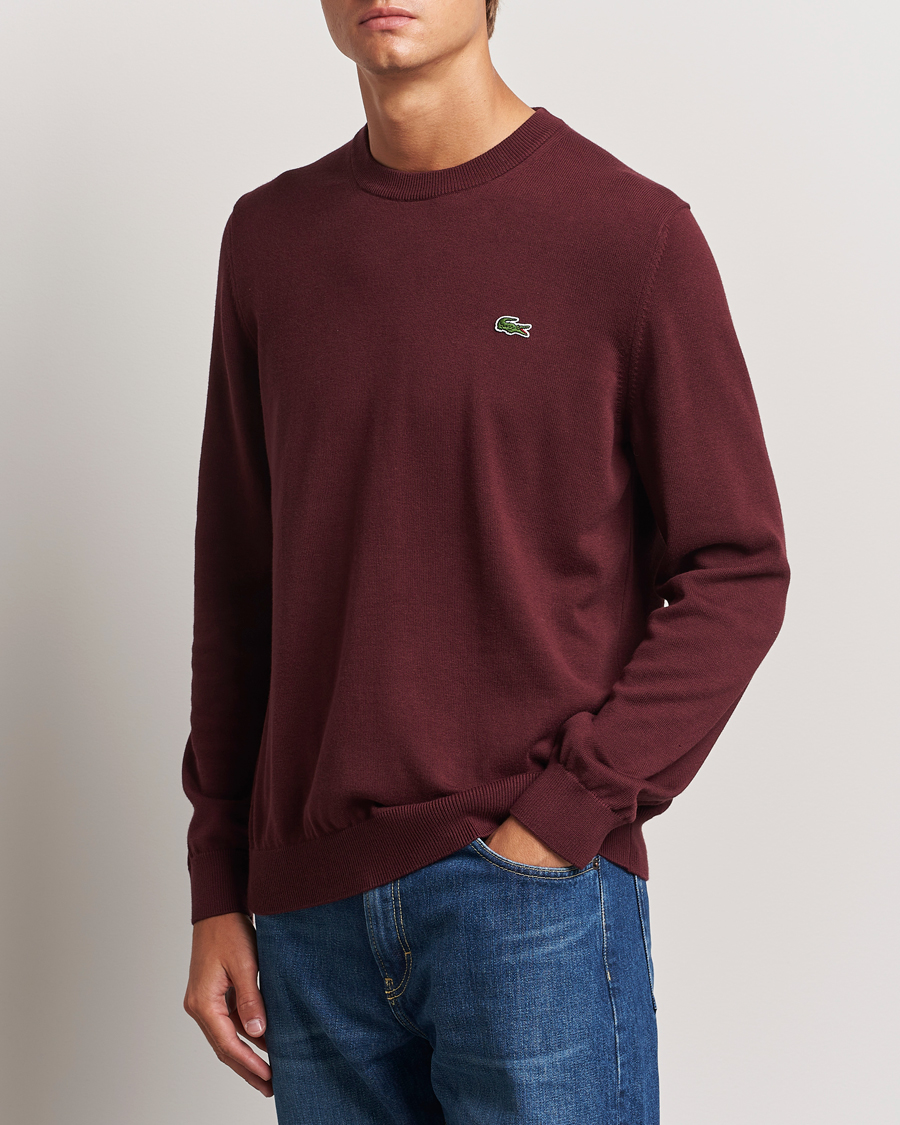 Uomini | Lacoste | Lacoste | Cotton Knitted Sweater Espresso