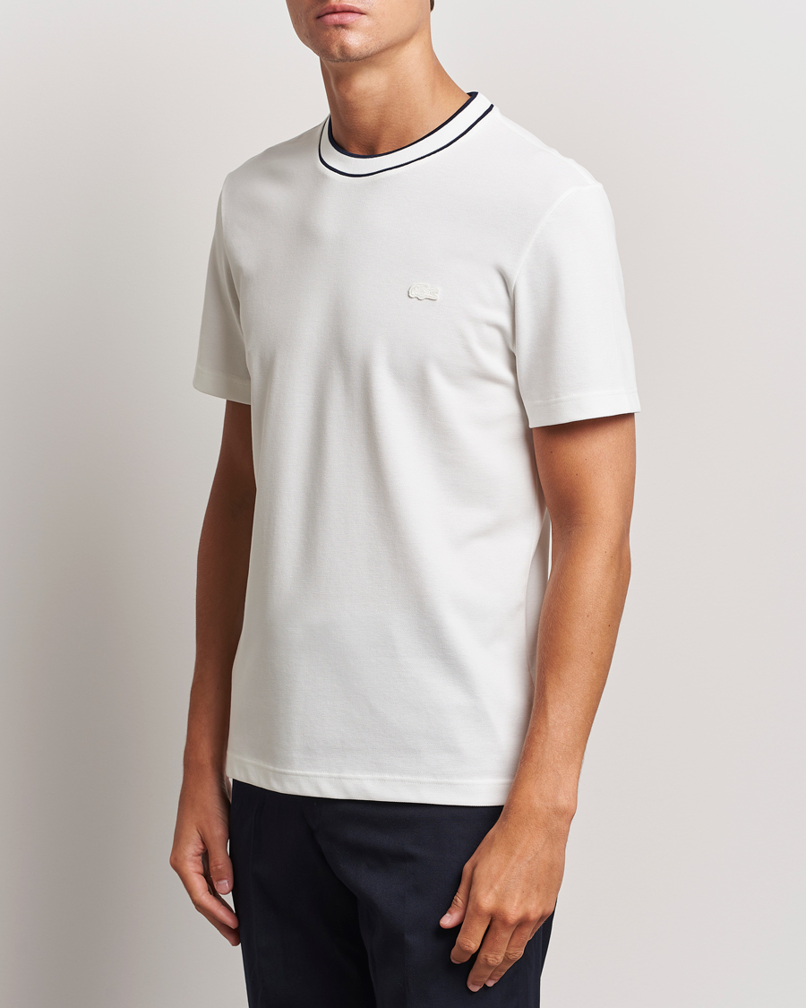 Uomini | Abbigliamento | Lacoste | Contrast Rib Piqué T-Shirt Flour