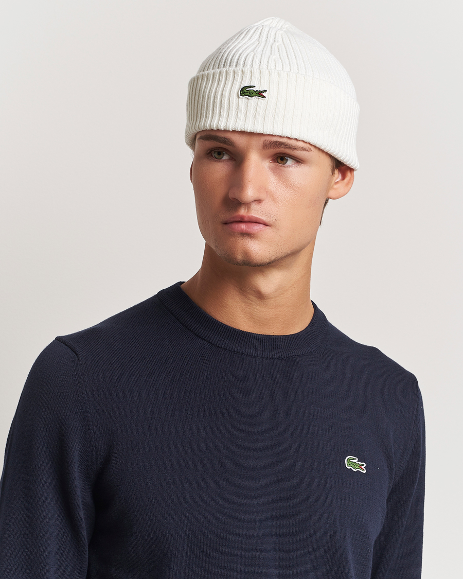 Uomini |  | Lacoste | Wool Knitted Beanie Flour