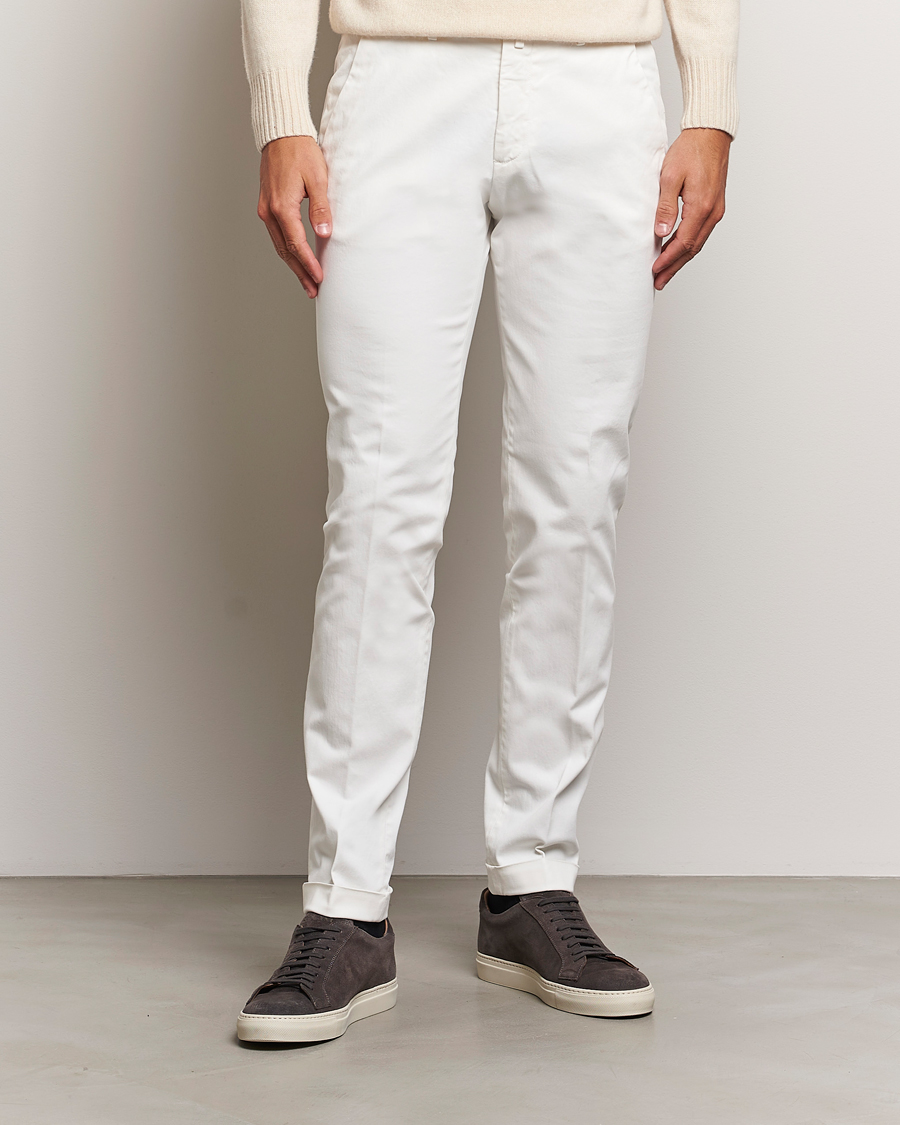 Uomini | Chinos | Briglia 1949 | Slim Fit Cotton Stretch Chino Off White