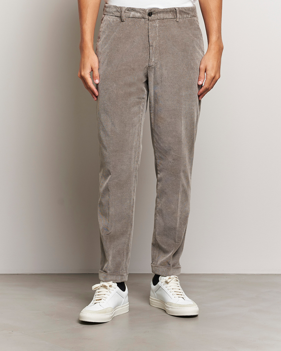 Uomini | Pantaloni a coste | Briglia 1949 | Easy Fit Corduroy Trousers Taupe