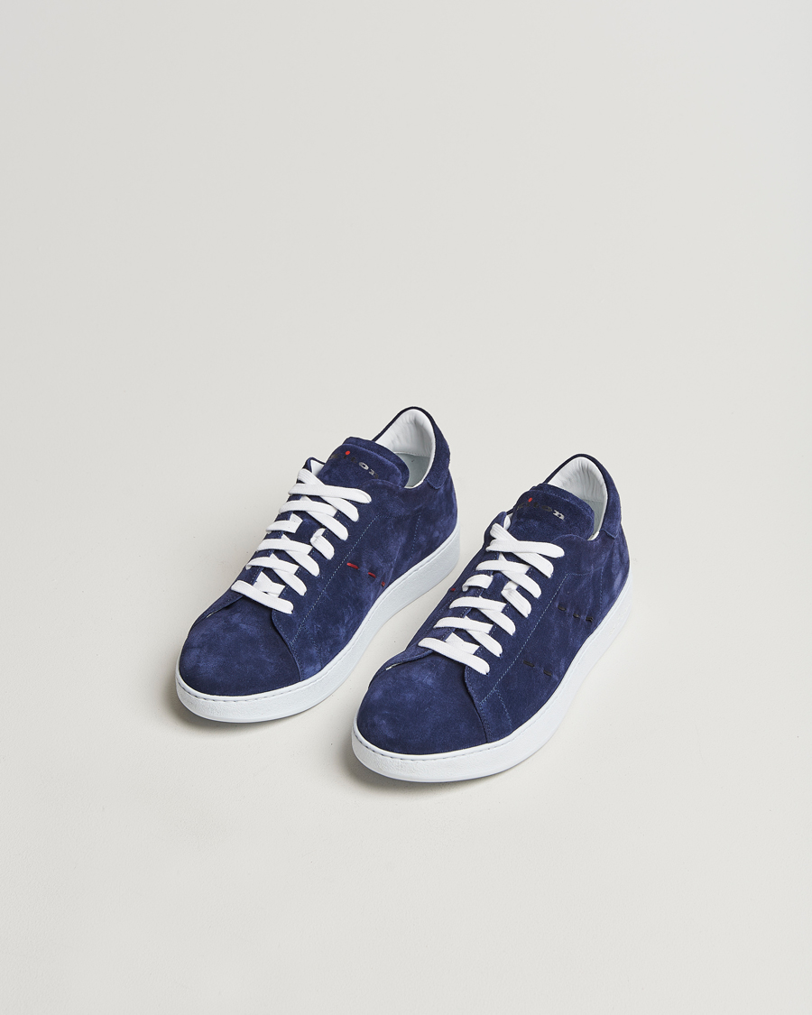 Uomini | Kiton | Kiton | Plain Sneakers Navy Suede