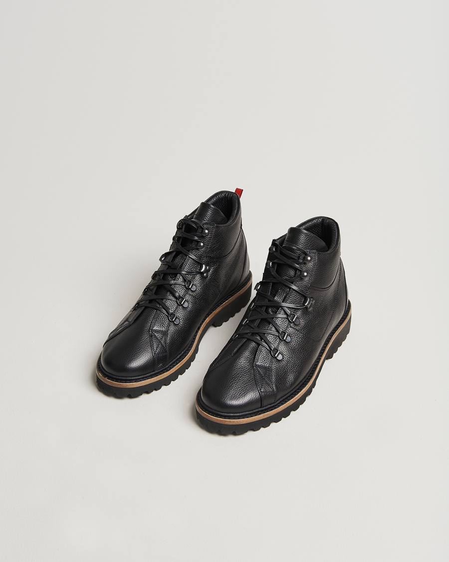 Uomini | Stivali neri | Kiton | St Moritz Winter Boots Black Grain Calf