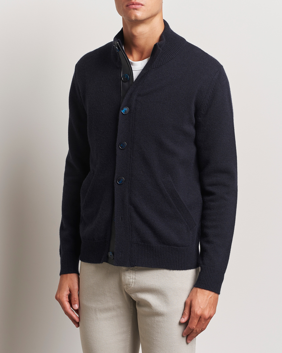 Uomini | Quiet Luxury | Brioni | Cashmere Cardigan Jacket Navy