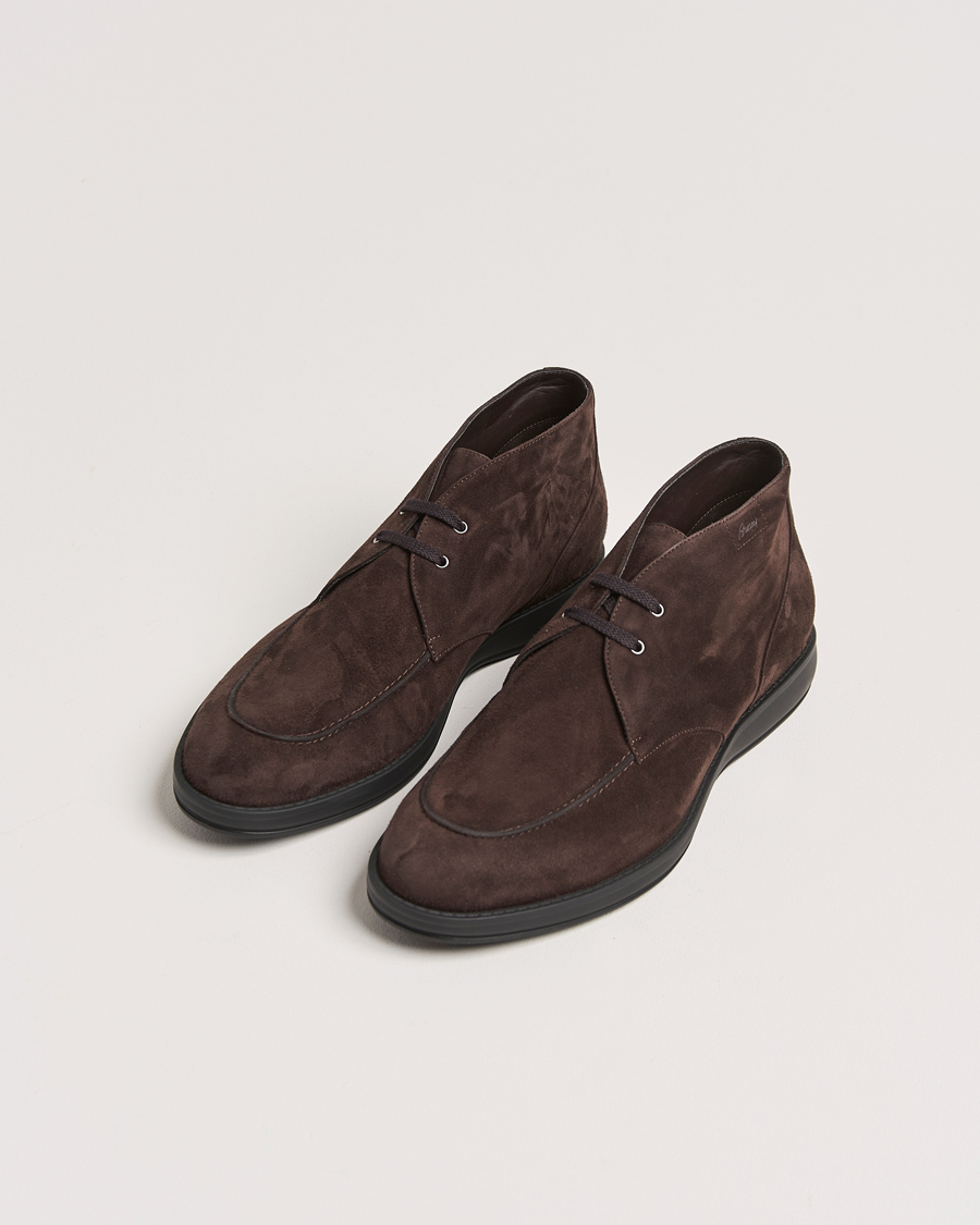 Uomini | Stivali | Brioni | Journey Desert Boots Dark Brown Suede