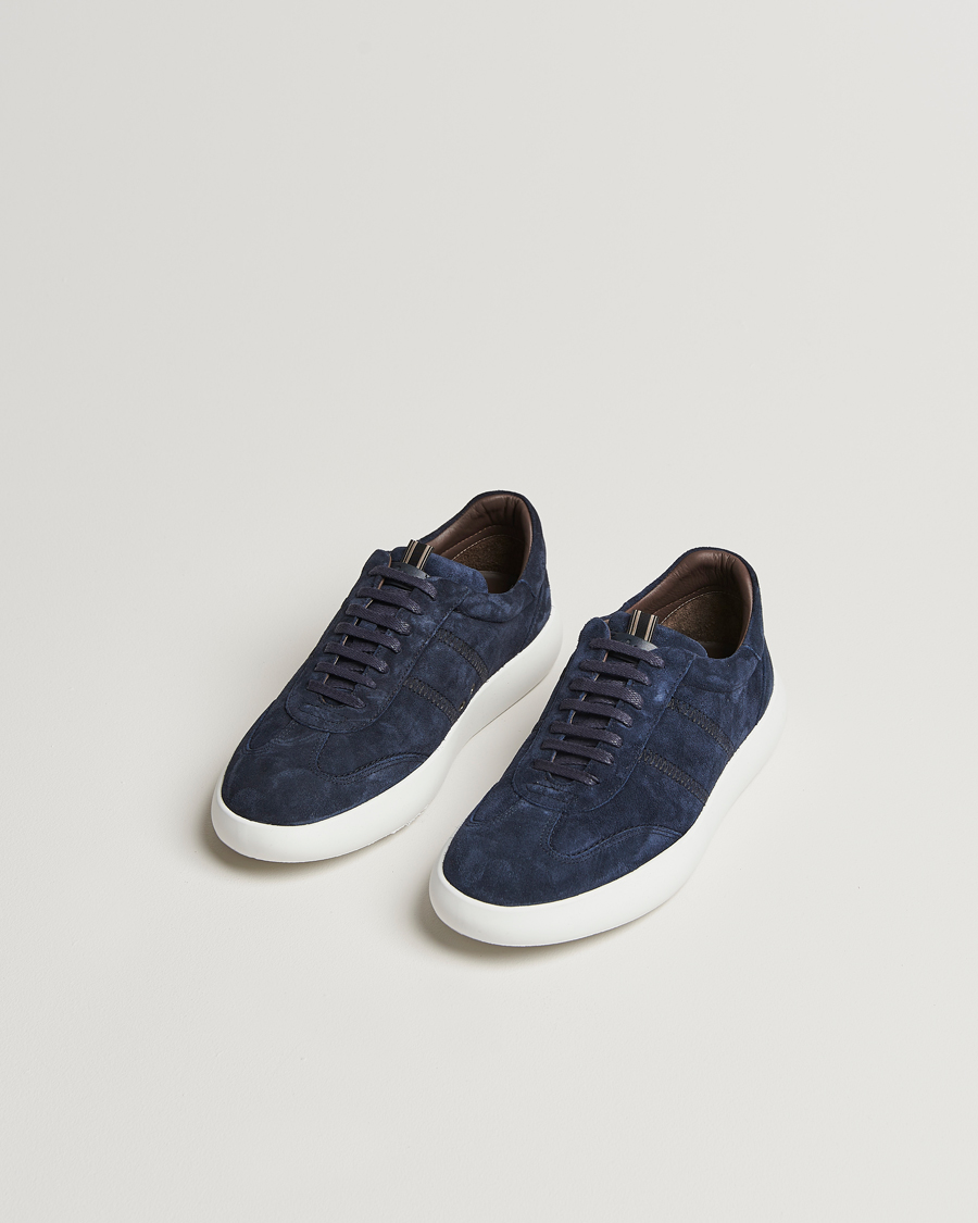 Uomini | Italian Department | Brioni | Cassetta Sneakers Navy Suede