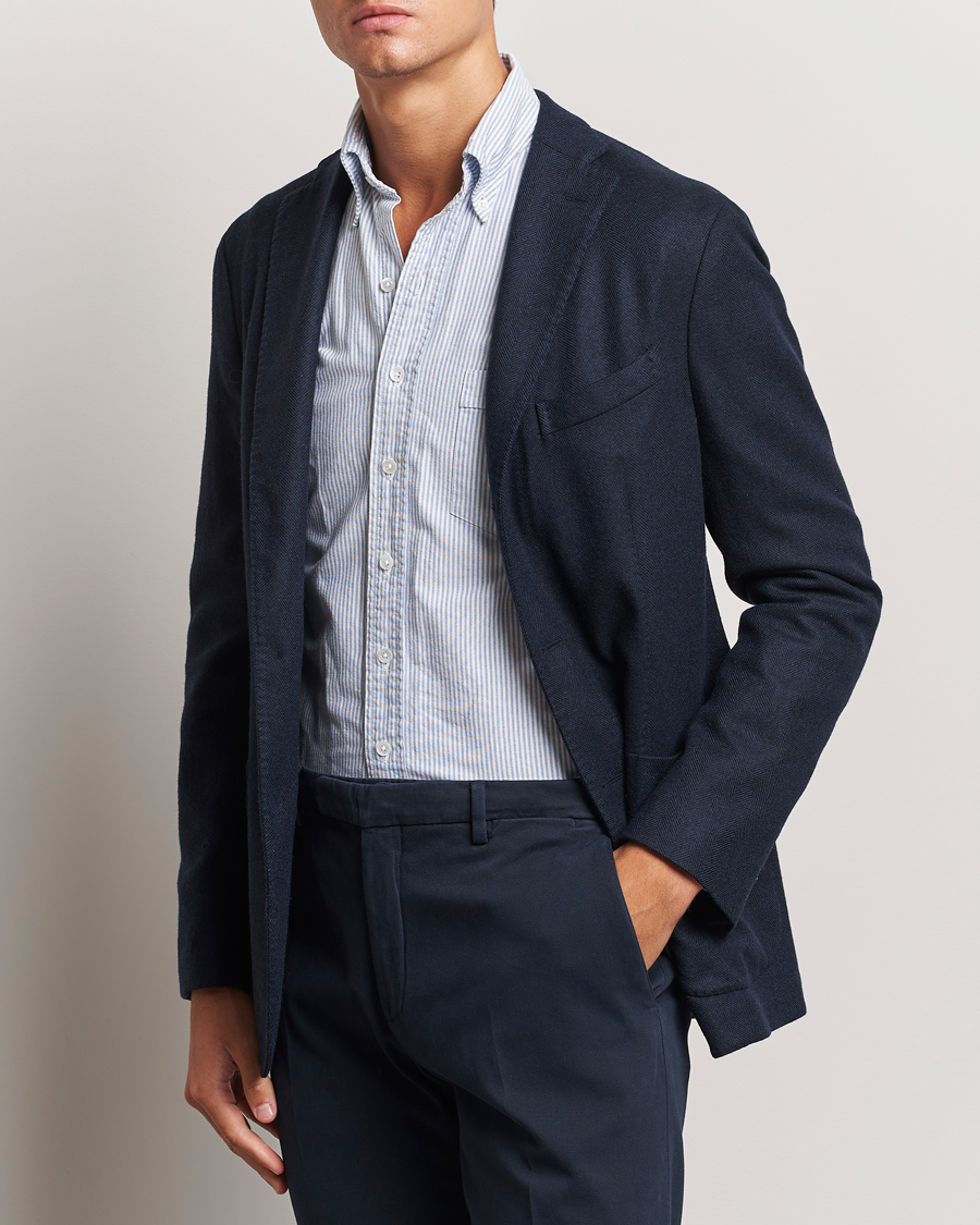 Uomini | Boglioli | Boglioli | K Jacket Wool Herringbone Blazer Navy