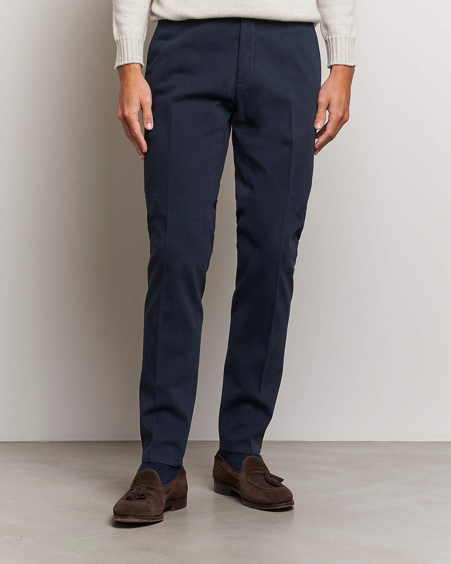 Uomini | Boglioli | Boglioli | Cotton Twill Trousers Navy