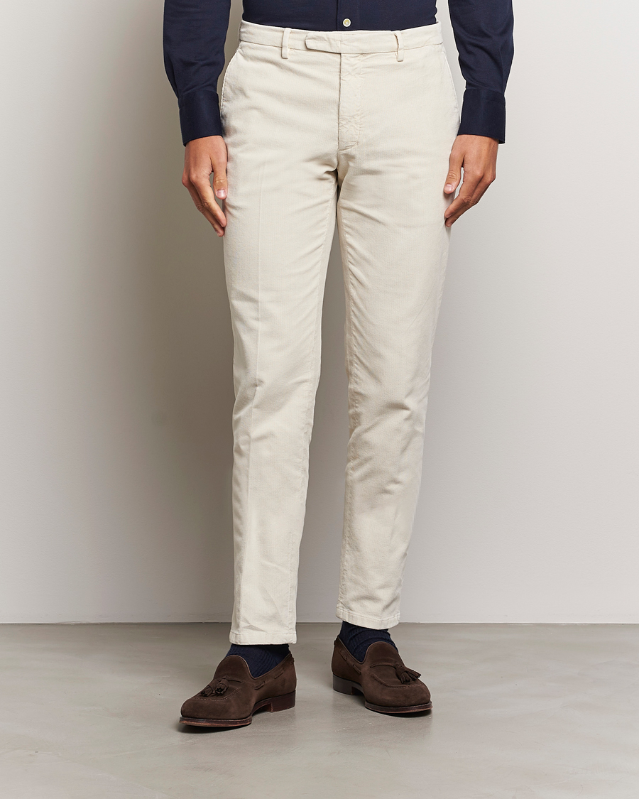 Uomini | Pantaloni | Boglioli | Corduroy Trousers Off White