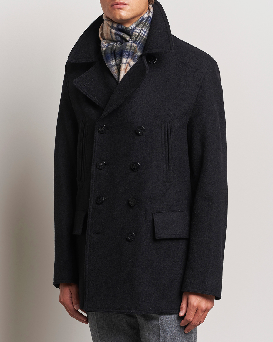 Uomini | Gloverall | Gloverall | Churchill Reefer Peacoat Black