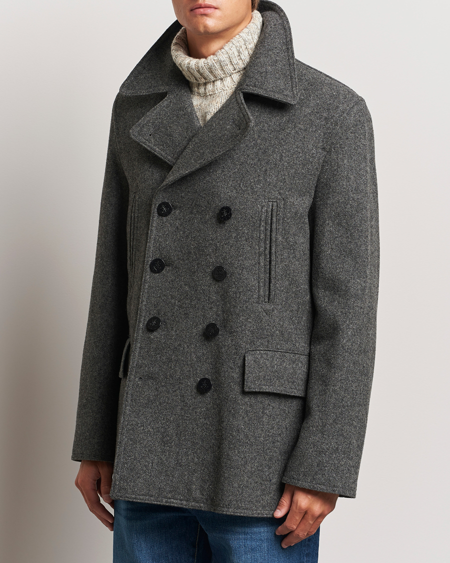 Uomini | Gloverall | Gloverall | Churchill Reefer Peacoat Grey