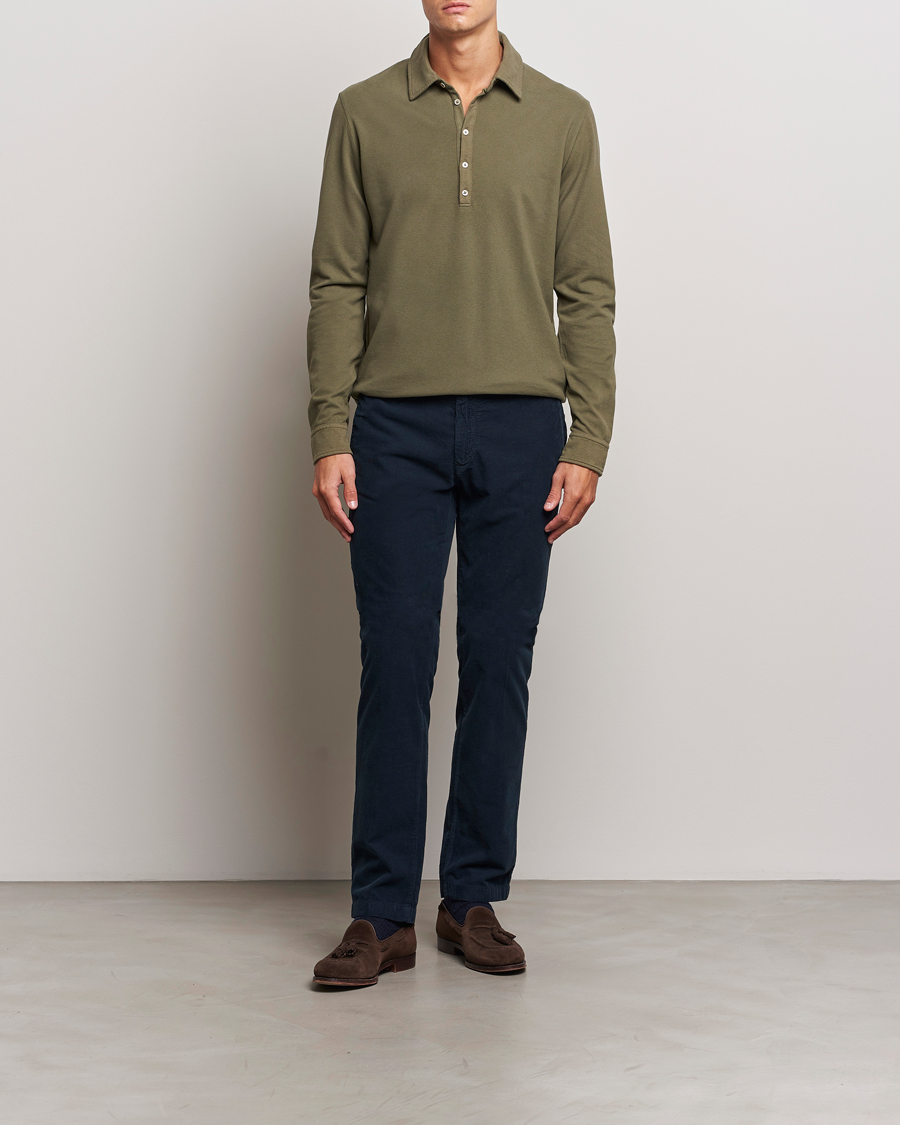 Uomini | Pantaloni | Massimo Alba | Baby Corduroy Trousers Navy