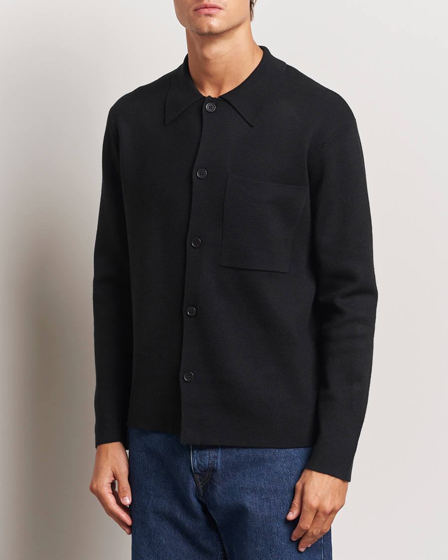 Uomini | Cardigan | NN07 | Jonas Cotton/Modal Cardigan Black