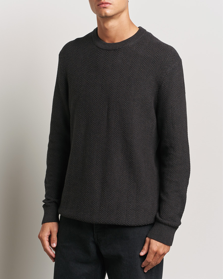 Uomini | NN07 | NN07 | Pete Cotton Knitted Crew Neck Demitase Brown