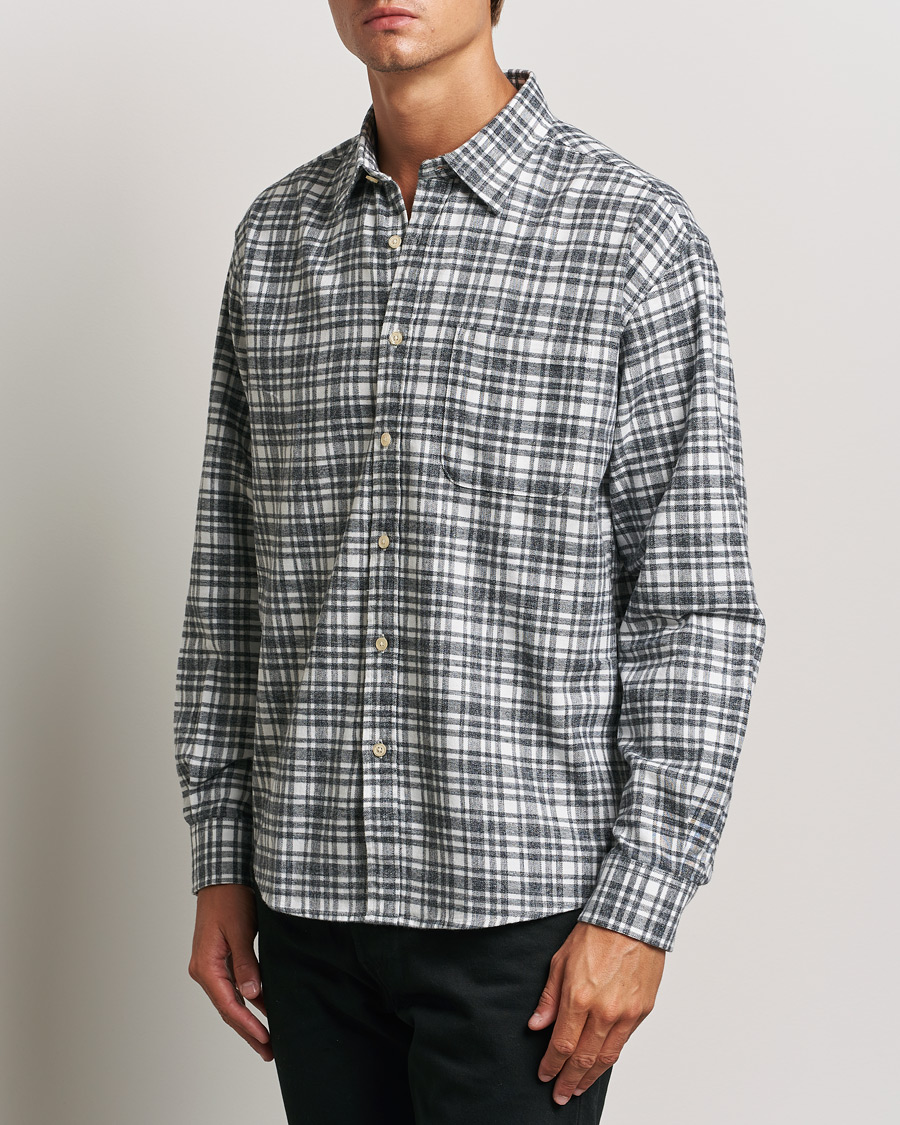 Uomini | Camicie di flanella | NN07 | Deon Flannel Shirt Grey/White