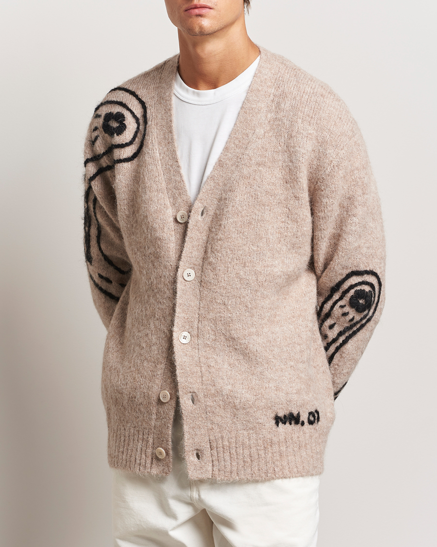 Uomini | Cardigan | NN07 | Kyle Alpaca Wool Cardigan Greige