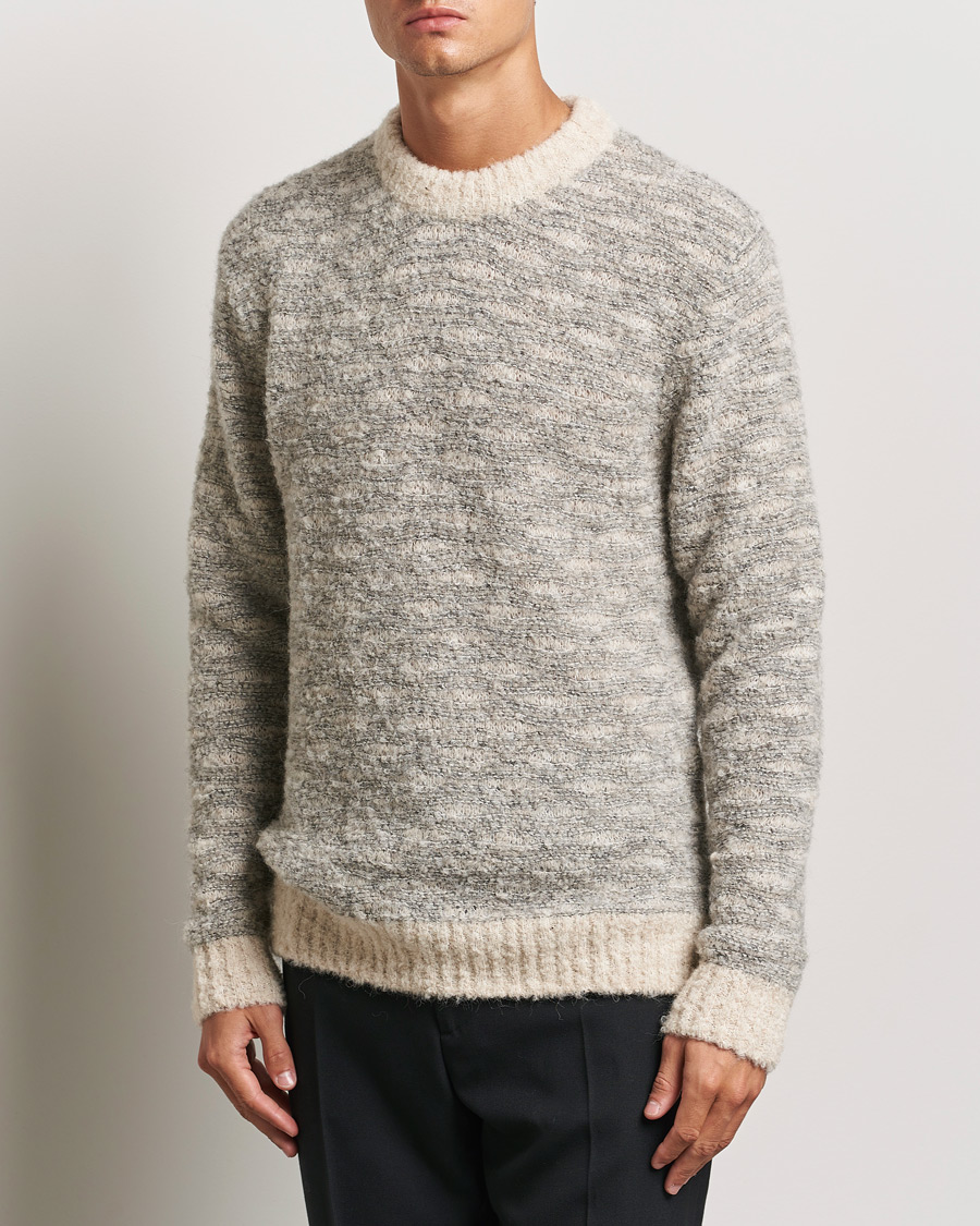 Uomini |  | NN07 | Zackharias Knitted Crew Neck Grey Melange