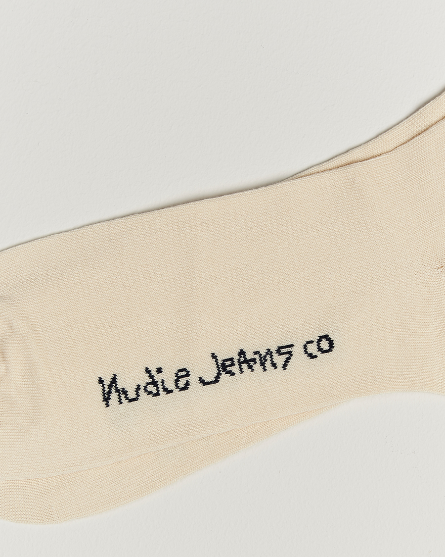 Uomini | Calzini | Nudie Jeans | Amundsson Tennis Socks Off White/Navy