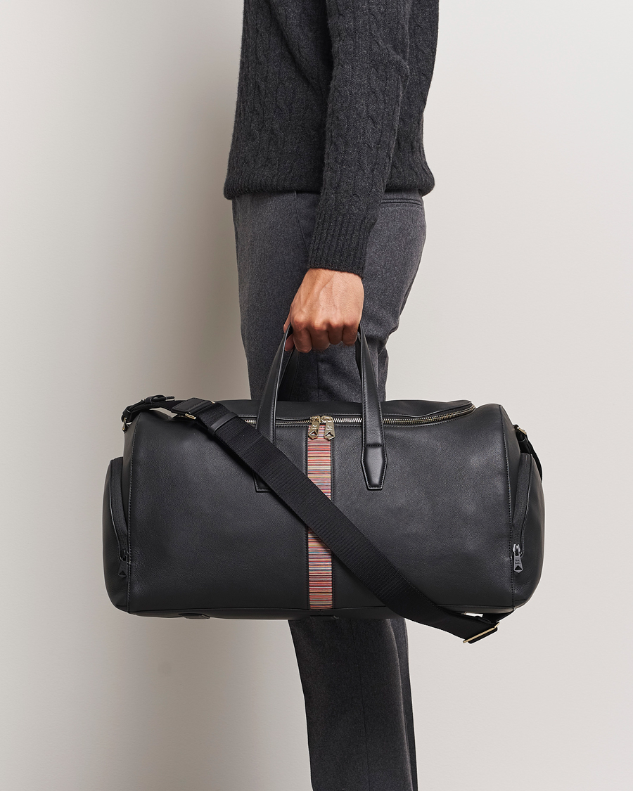 Uomini |  | Paul Smith | Leather Stripe Holdall Black