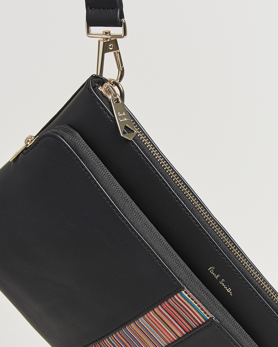 Uomini | Paul Smith Leather Stripe Document Case Black | Paul Smith | Leather Stripe Document Case Black