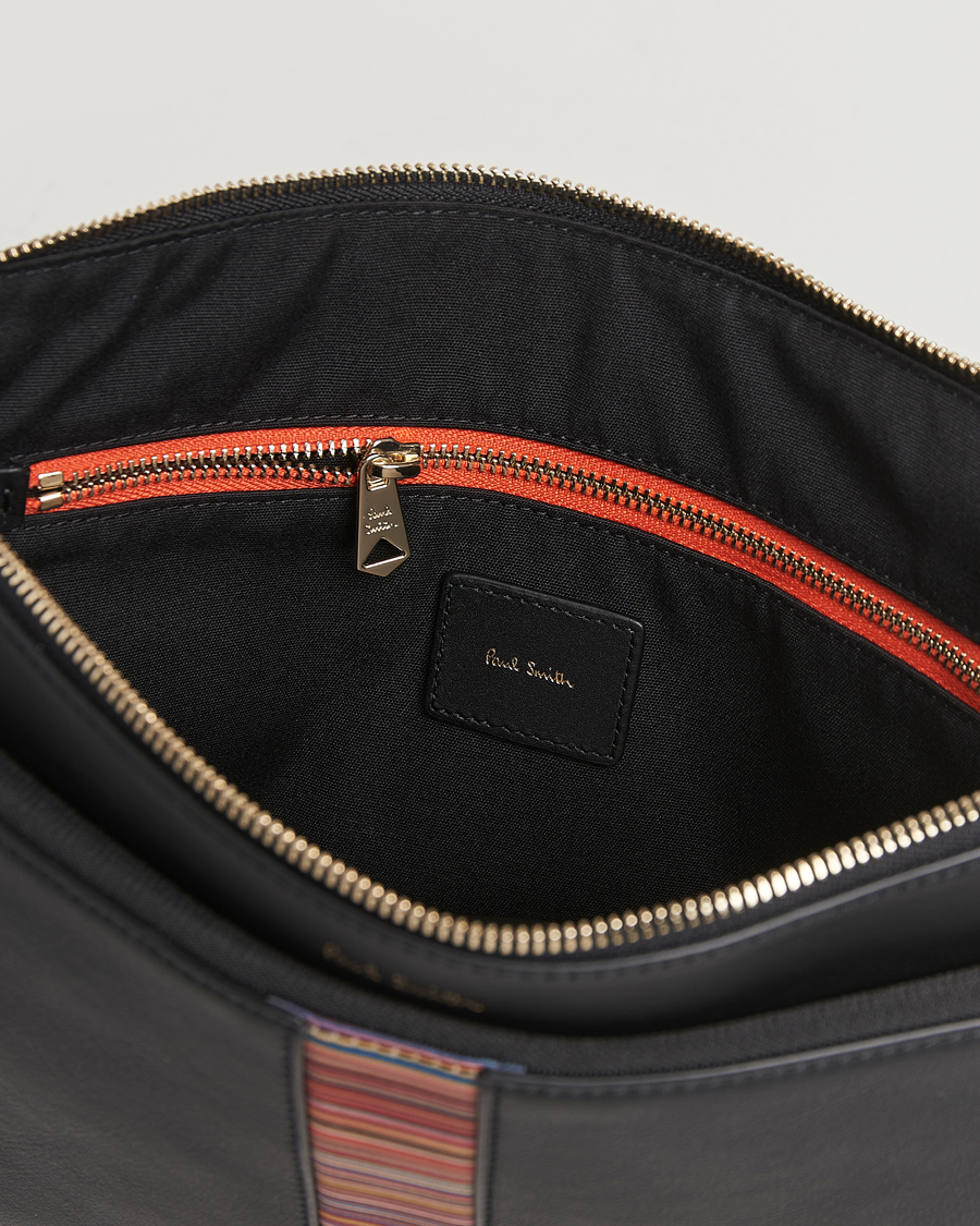 Uomini | Paul Smith Leather Stripe Document Case Black | Paul Smith | Leather Stripe Document Case Black