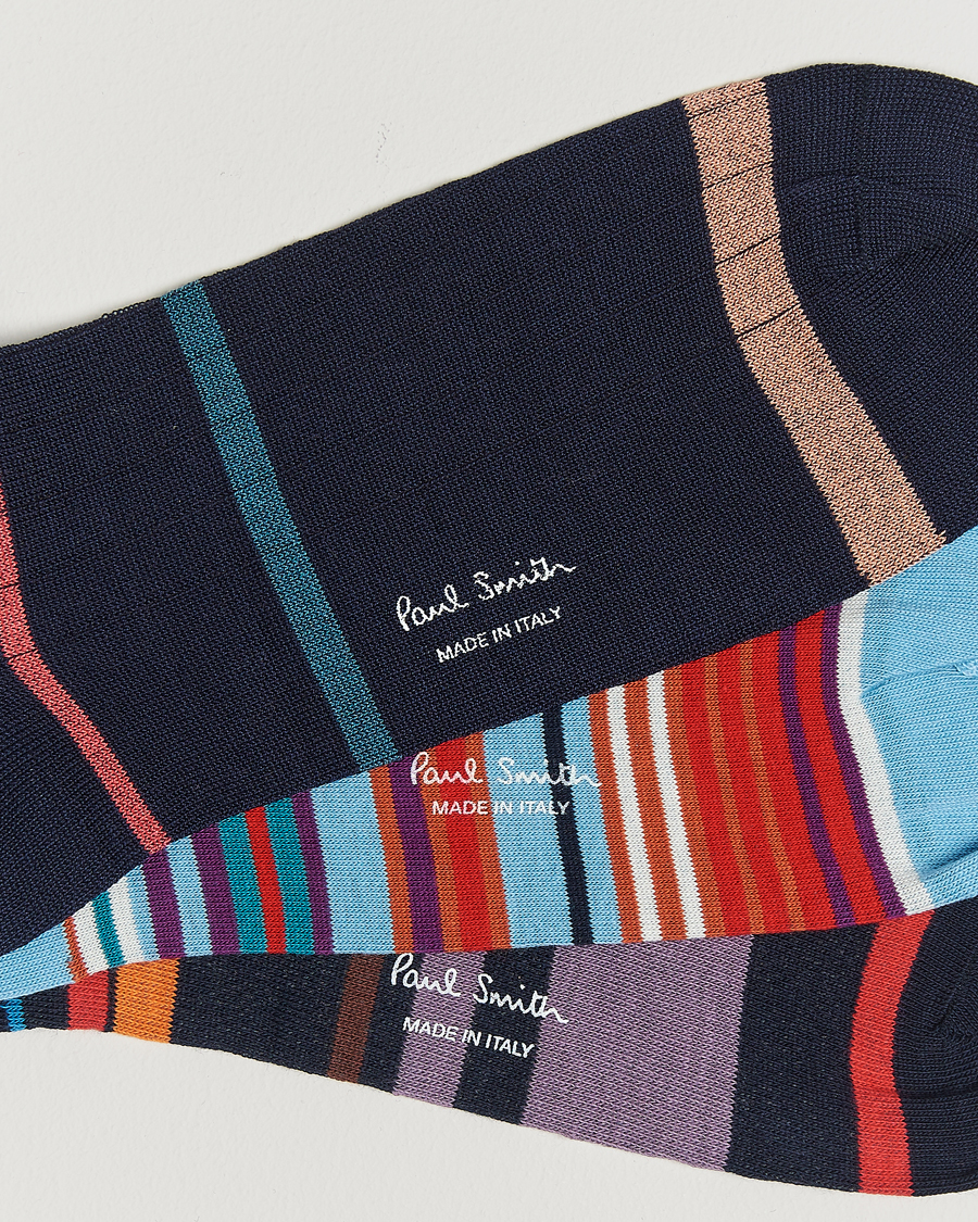 Uomini |  | Paul Smith | 3-Pack Striped Socks Multi