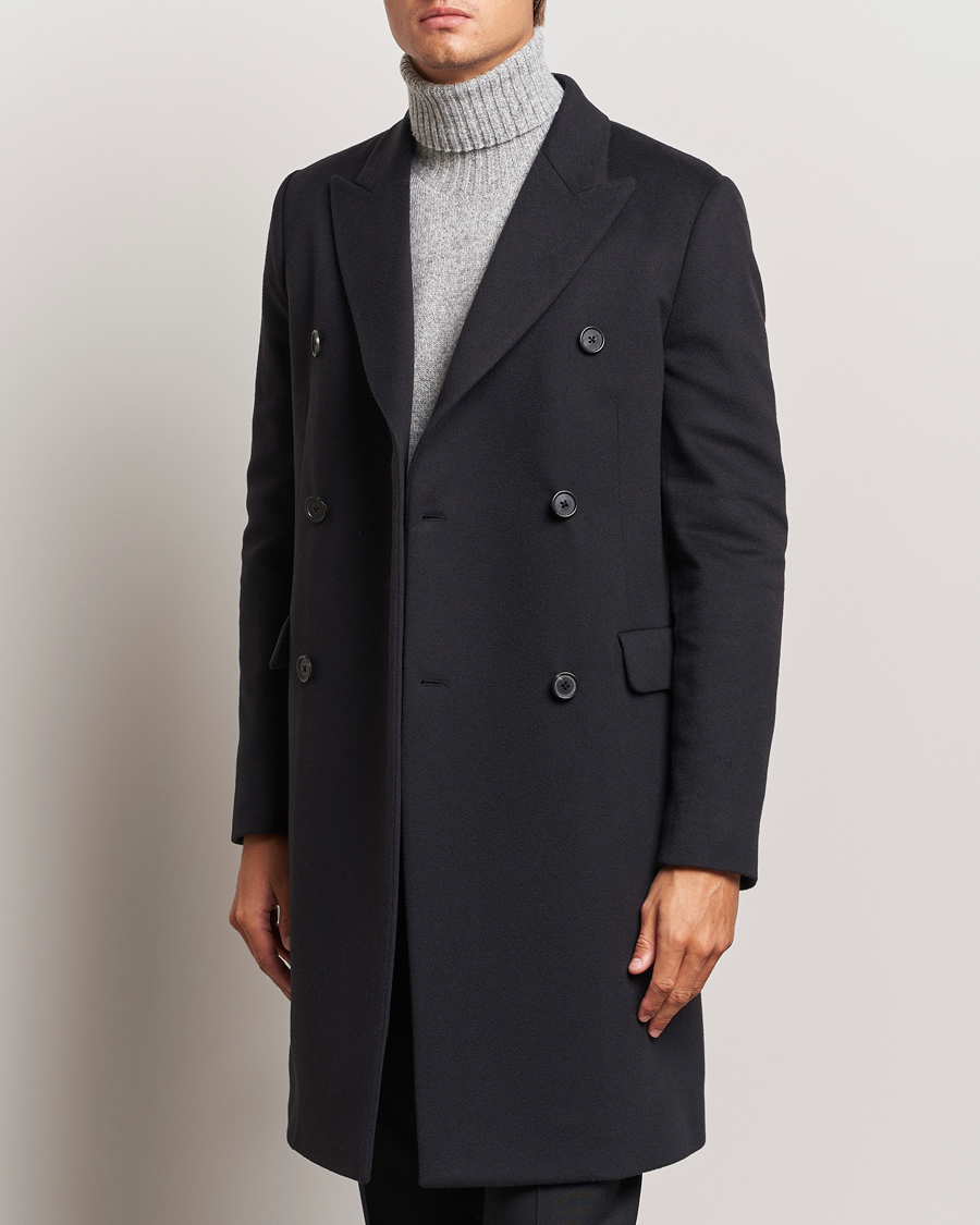 Uomini |  | Paul Smith | Wool/Cashmere Double Breasted Coat Black