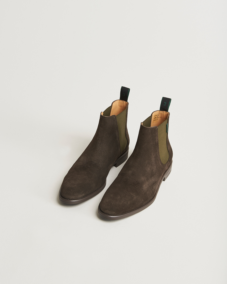 Uomini |  | PS Paul Smith | Cedric Suede Chelsea Boot Dark Brown