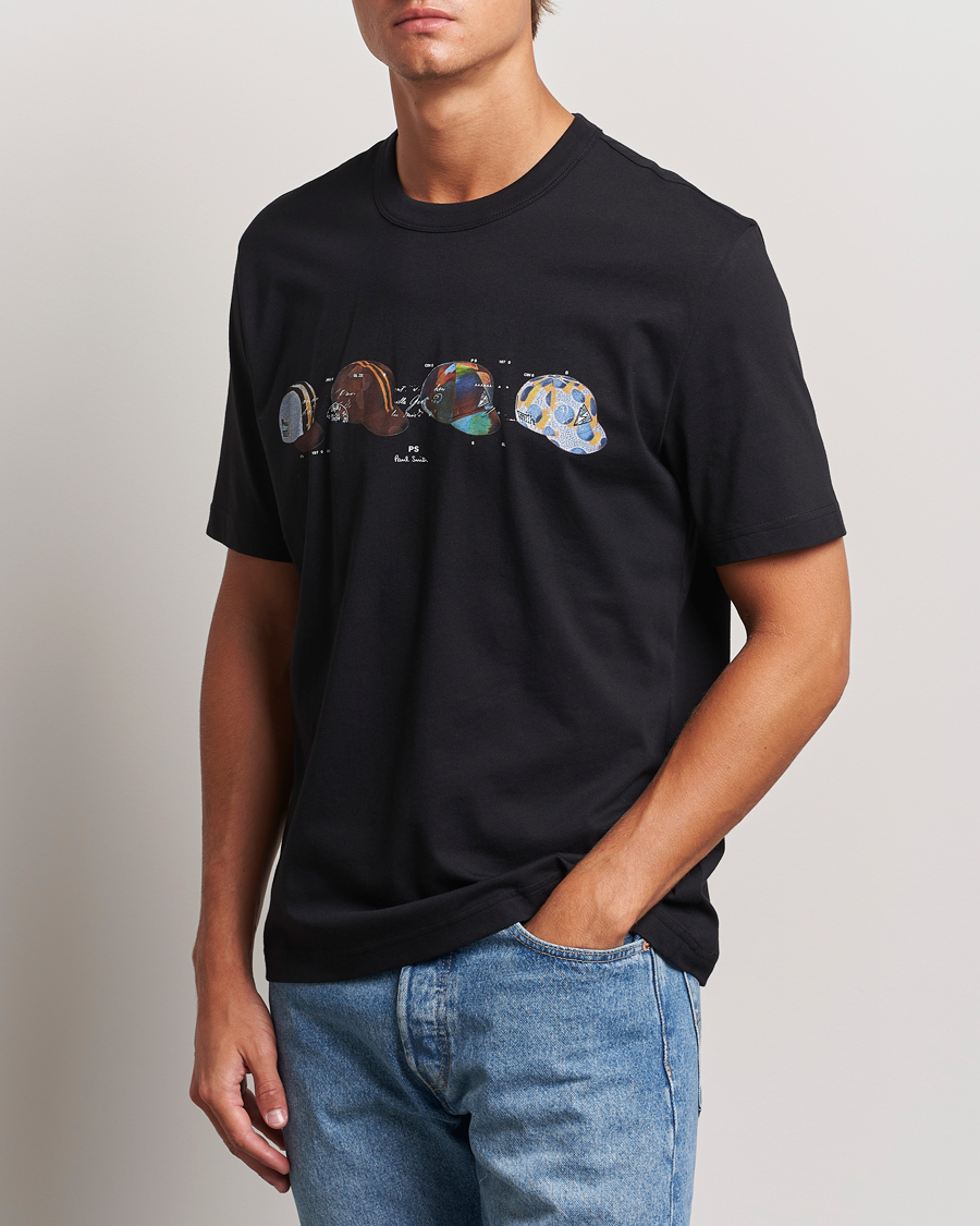 Uomini |  | PS Paul Smith | Cycling Caps Crew Neck T-Shirt Black