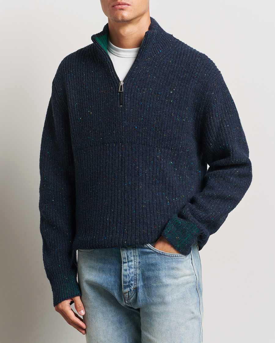 Uomini | PS Paul Smith | PS Paul Smith | Wool Half Zip Navy